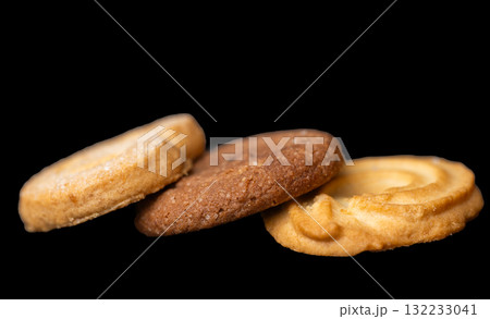 Butter cookies isolated Butter cookies isolated 132233041