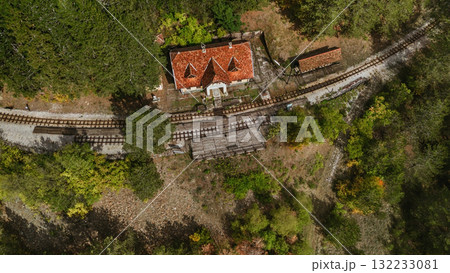 Drone View of Mokra Gora Railway Station 132233081