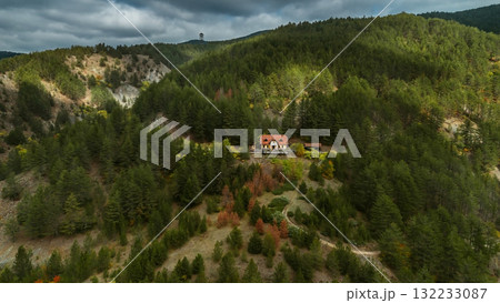 Autumn Drone Landscape of Sargan Eight 132233087