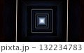 Abstract tunnel of light and squares 132234783