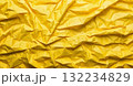 Background made of crumpled yellow paper 132234829