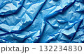 Background made of crumpled blue paper 132234830