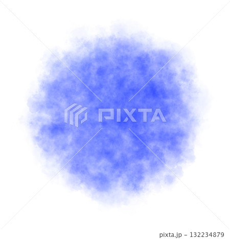 Round blue smoke cloud on transparent background with soft edges and realistic texture for design and compositing Round blue smoke cloud on transparent background with soft edges and realistic texture for design and compositing 132234879