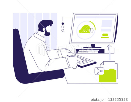Big data cloud storage abstract concept vector illustration. Big data cloud storage abstract concept vector illustration. 132235538