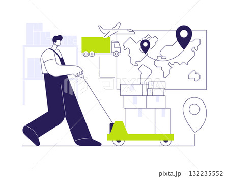 Bonded warehouse abstract concept vector illustration. Bonded warehouse abstract concept vector illustration. 132235552