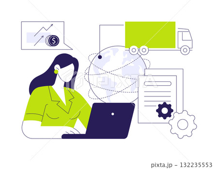Customs broker abstract concept vector illustration. Customs broker abstract concept vector illustration. 132235553