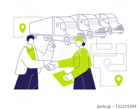Contracting a truckload carrier abstract concept vector illustration. 132235564