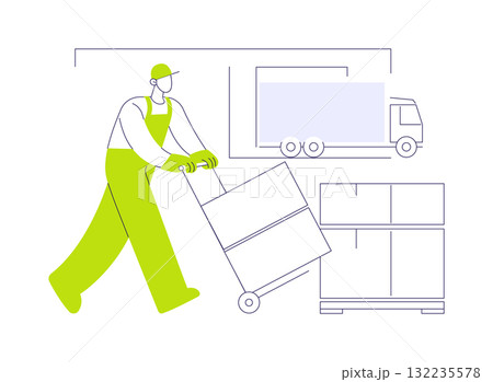 Ship orders to customers abstract concept vector illustration. Ship orders to customers abstract concept vector illustration. 132235578