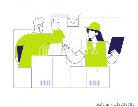 Warehouse audit abstract concept vector illustration. 132235583