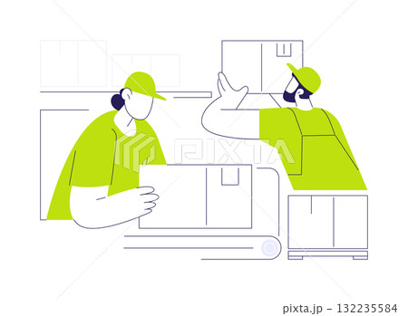 Sorting inventory abstract concept vector illustration. Sorting inventory abstract concept vector illustration. 132235584