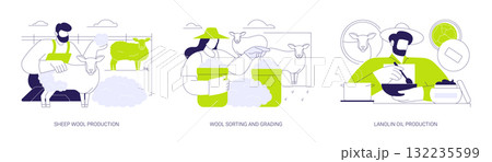 Secondary products production isolated cartoon vector illustrations se Secondary products production isolated cartoon vector illustrations se 132235599