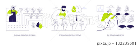 Irrigation systems isolated cartoon vector illustrations se Irrigation systems isolated cartoon vector illustrations se 132235601