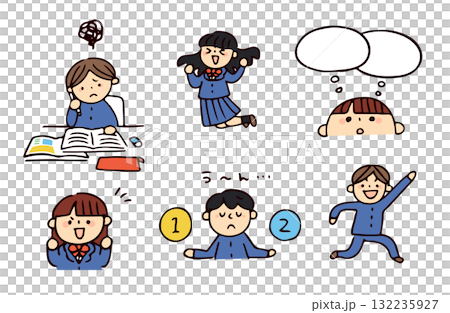 Student illustration set 132235927