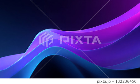 Futuristic neon background blue and purple waves 132236450