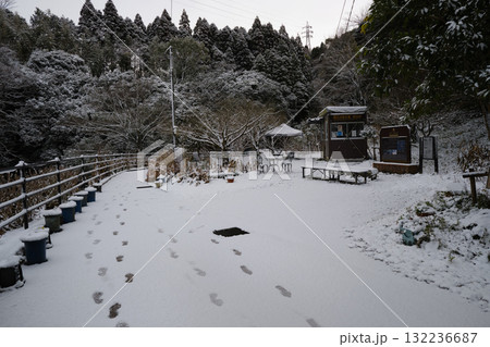 関吉の疎水溝と雪の季節 関吉の疎水溝と雪の季節 132236687