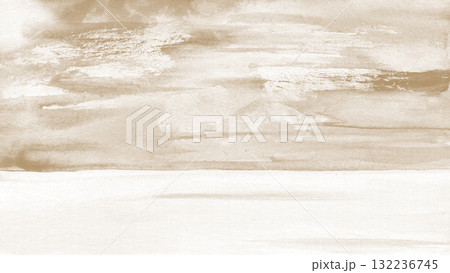 Abstract Beige Watercolor Texture Background. Vintage Grainy Horizontal Textured Artistic Backdrop Abstract Beige Watercolor Texture Background. Vintage Grainy Horizontal Textured Artistic Backdrop 132236745