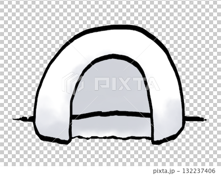 Simple illustration of a snow hut (brush stroke) Simple illustration of a snow hut (brush stroke) 132237406