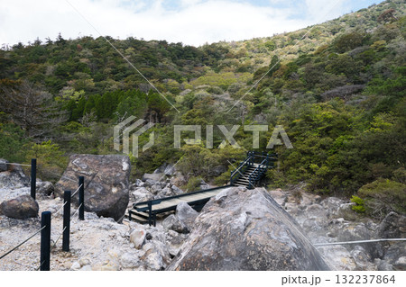 整備された八幡地獄の景色 132237864