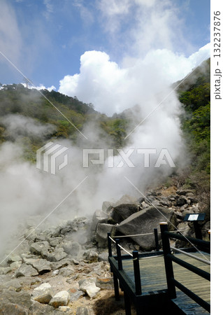 遊歩道と栗野岳八幡大地獄の風景 遊歩道と栗野岳八幡大地獄の風景 132237876