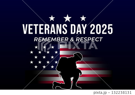 veterans day 2025 honoring remembrance tribute design 132238131