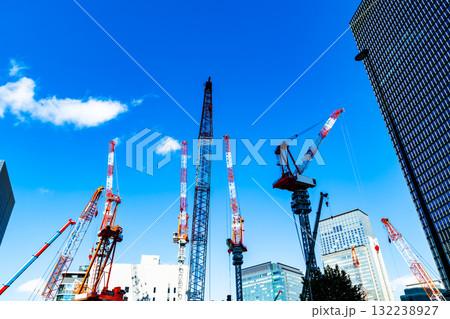 東京再開発 大規模工事が進む大手町周辺 2025.10 a-2 高彩度コントラスト 東京再開発 大規模工事が進む大手町周辺 2025.10 a-2 高彩度コントラスト 132238927