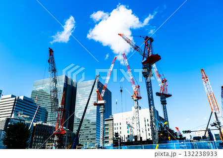 東京再開発 大規模工事が進む大手町周辺 2025.10 b-2 高彩度コントラスト 東京再開発 大規模工事が進む大手町周辺 2025.10 b-2 高彩度コントラスト 132238933