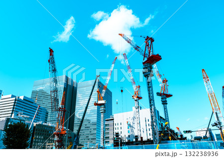 東京再開発 大規模工事が進む大手町周辺 2025.10　b-5 ライトカラー 132238936