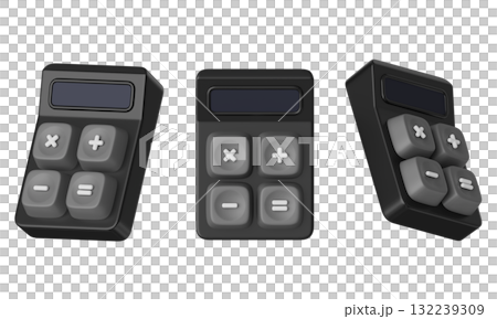 cartoon style calculator 3D graphic 132239309