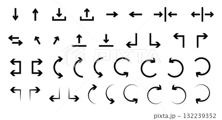 Black arrow icons simple and easy to use vector illustration. Black arrow icons simple and easy to use vector illustration. 132239352