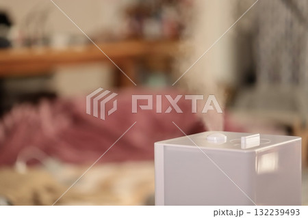 リビングに置いてあるハイブリット式の加湿器 132239493