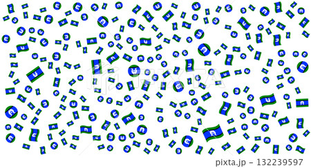 Australian Torres Strait Islander national symbol Pattern on White Background. 132239597