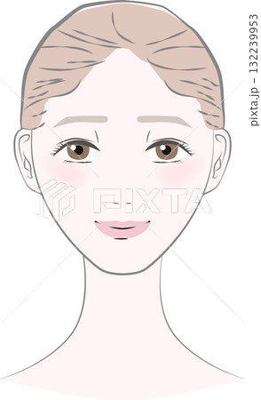 女性の顔 肌 女性の顔 肌 132239953