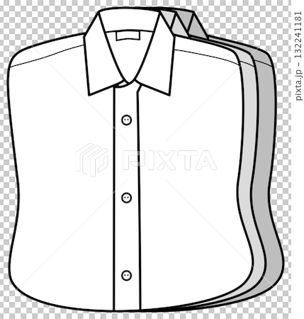 Stack of Folded White Dress Shirts 132241181