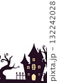 ハロウィンの縦長シルエットフレーム 132242028