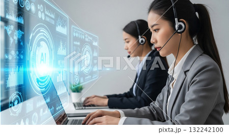 AIが支える次世代コールセンター AIが支える次世代コールセンター 132242100