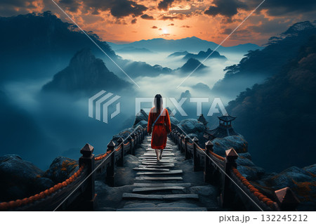 Mystical Mountain Sunset 132245212