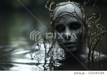 Mysterious Figure in Dark Waters 132245284