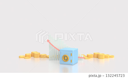 The Safe deposit box for Earn or Business concept 3d Rendering. 132245723