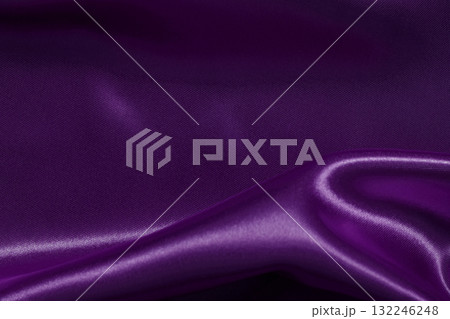 Purple fabric cloth texture for background and design art work, beautiful crumpled pattern of silk or linen. 132246248