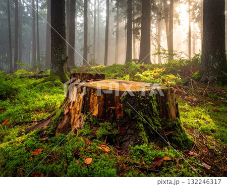 森の中の大きな切り株4 森の中の大きな切り株4 132246317