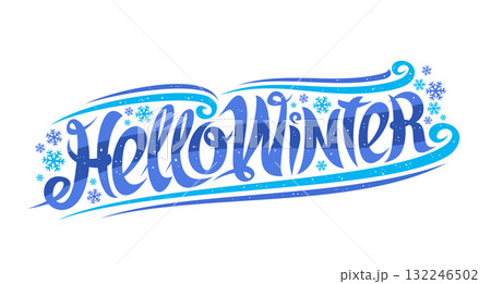 Vector text Hello Winter Vector text Hello Winter 132246502