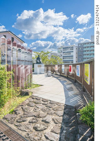 「東京都」芭蕉庵史跡展望庭園の風景 江東区 「東京都」芭蕉庵史跡展望庭園の風景 江東区 132247414