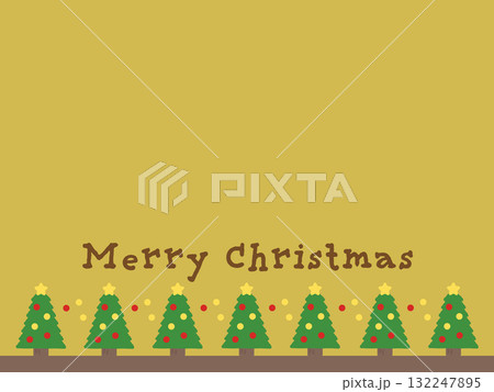 クリスマスツリー フレーム イラスト クリスマスツリー フレーム イラスト 132247895