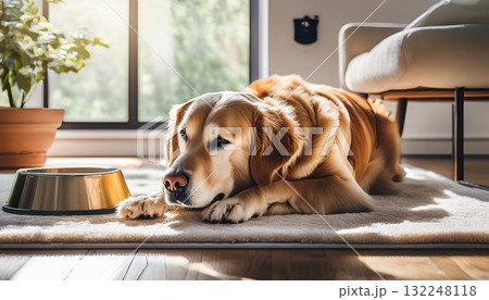 お座りする犬 お座りする犬 132248118