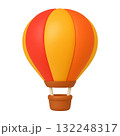 Hot Air Balloon, Balloon Airship, Flying Balloon, Travel Sky, Blue Sky, Floating Balloon, Sunrise Balloon, Balloon Illustration, Sky Trip, Peaceful Sky, Scenic View, Minimal Balloon, 3D Balloon, Reali 132248317