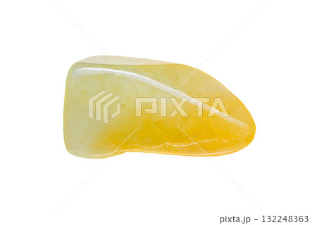 Yellow jade (jadeite) gemstone 132248363