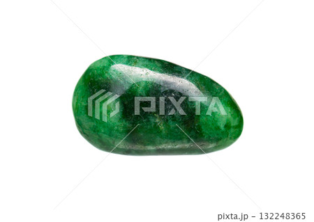 Polished jade on white background 132248365