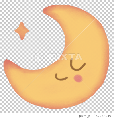 Cute Smiling Moon Cute Smiling Moon 132248949