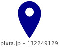 シンプルなネイビーのマップピン　背景透過 132249129