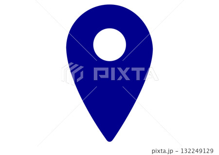 シンプルなネイビーのマップピン　背景透過 132249129